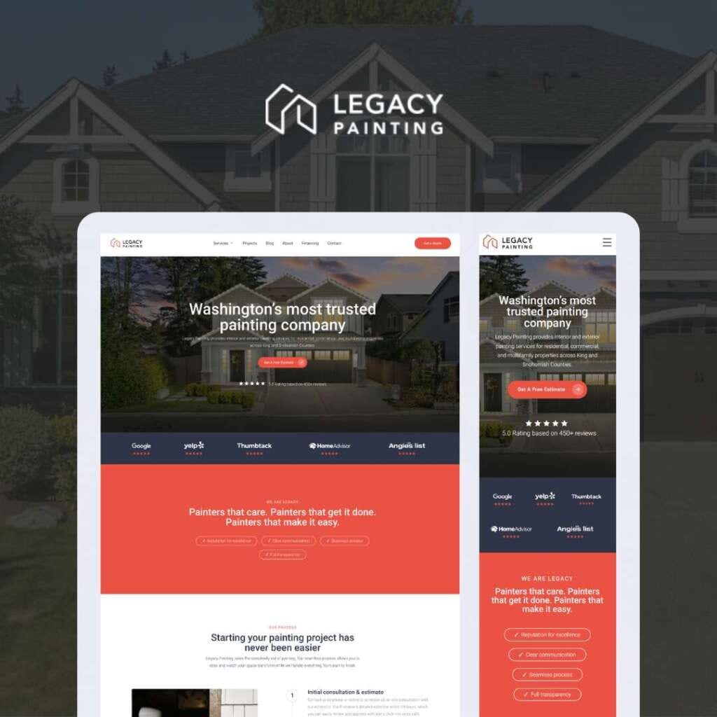 Legacy Painting website redesign